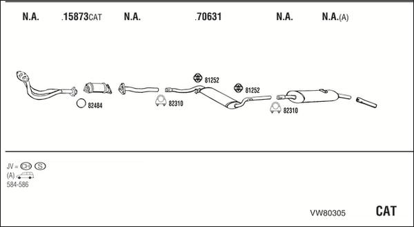 Fonos VW80305 - Exhaust System car-mod.net