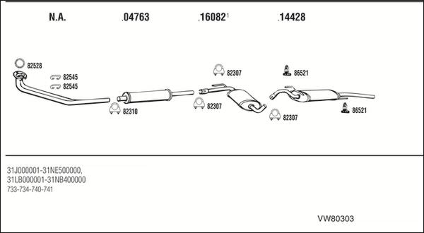 Fonos VW80303 - Exhaust System car-mod.net