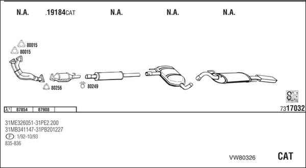Fonos VW80326 - Exhaust System car-mod.net