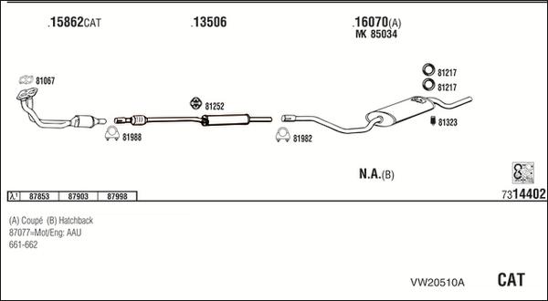 Fonos VW20510A - Exhaust System car-mod.net