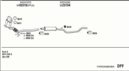 Fonos VWK056884BA - Exhaust System car-mod.net