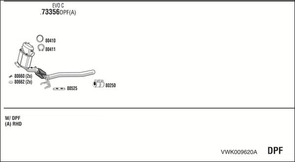 Fonos VWK009620A - Exhaust System car-mod.net