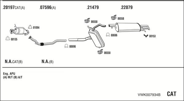 Fonos VWK007934B - Exhaust System car-mod.net