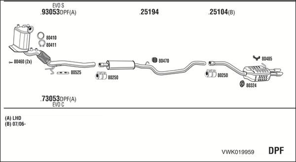 Fonos VWK019959 - Exhaust System car-mod.net