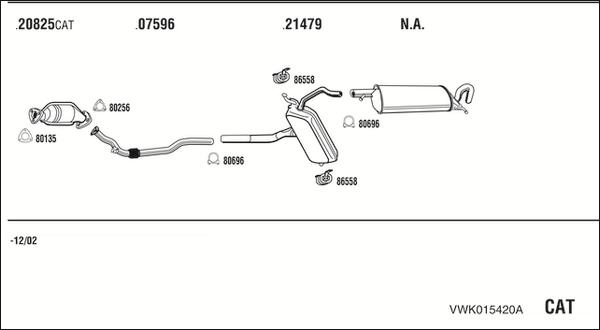 Fonos VWK015420A - Exhaust System car-mod.net