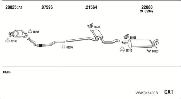 Fonos VWK015420B - Exhaust System car-mod.net