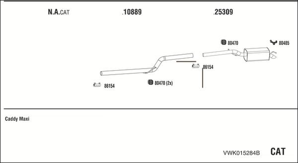 Fonos VWK015284B - Exhaust System car-mod.net