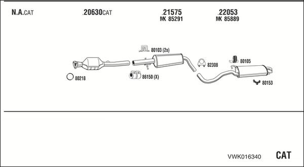 Fonos VWK016340 - Exhaust System car-mod.net