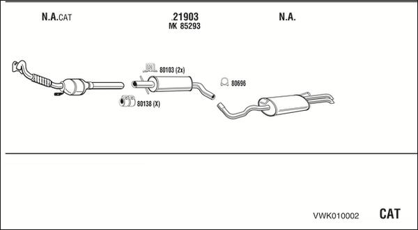 Fonos VWK010002 - Exhaust System car-mod.net