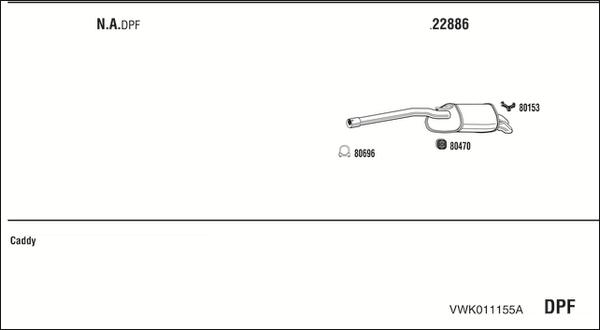 Fonos VWK011155A - Exhaust System car-mod.net