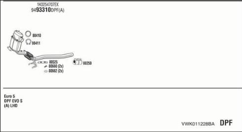 Fonos VWK011228BA - Exhaust System car-mod.net