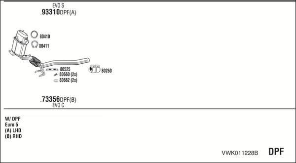 Fonos VWK011228B - Exhaust System car-mod.net