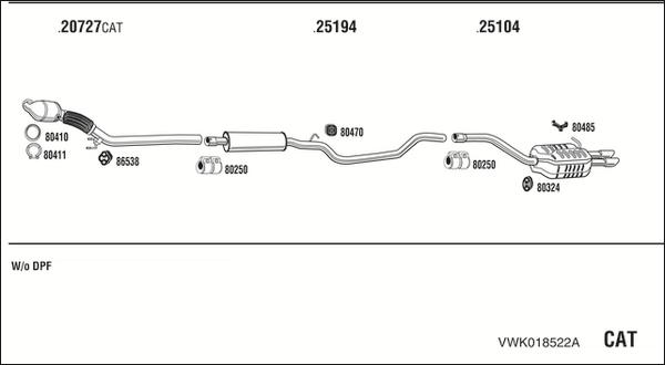Fonos VWK018522A - Exhaust System car-mod.net