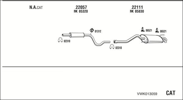 Fonos VWK013059 - Exhaust System car-mod.net