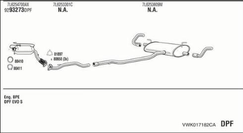 Fonos VWK017182CA - Exhaust System car-mod.net
