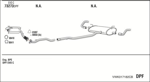 Fonos VWK017182CB - Exhaust System car-mod.net