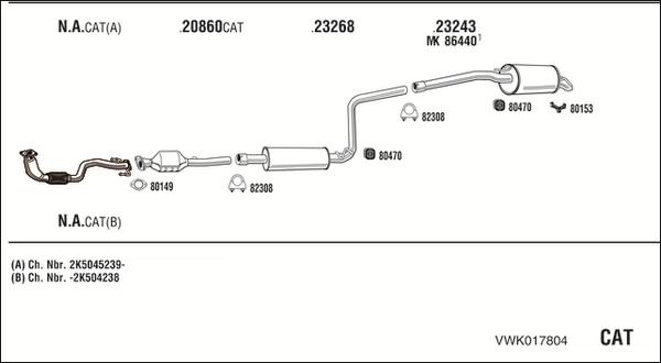 Fonos VWK017804 - Exhaust System car-mod.net