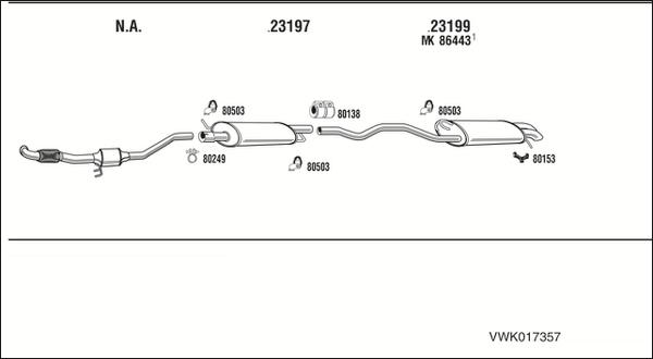 Fonos VWK017357 - Exhaust System car-mod.net