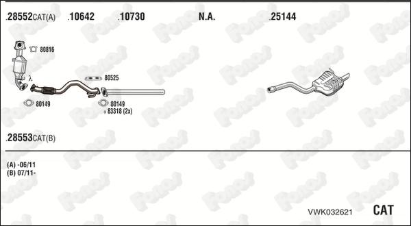 Fonos VWK032621 - Exhaust System car-mod.net