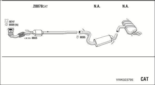 Fonos VWK023795 - Exhaust System car-mod.net