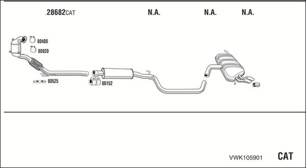Fonos VWK105901 - Exhaust System car-mod.net