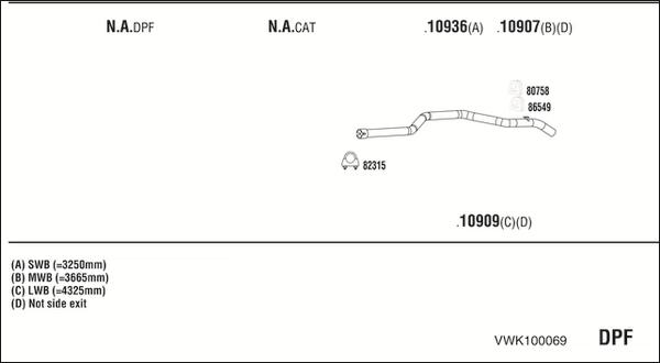 Fonos VWK100069 - Exhaust System car-mod.net
