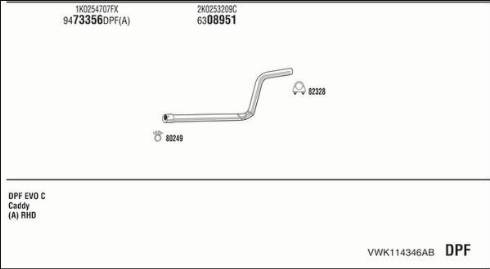 Fonos VWK114346AB - Exhaust System car-mod.net
