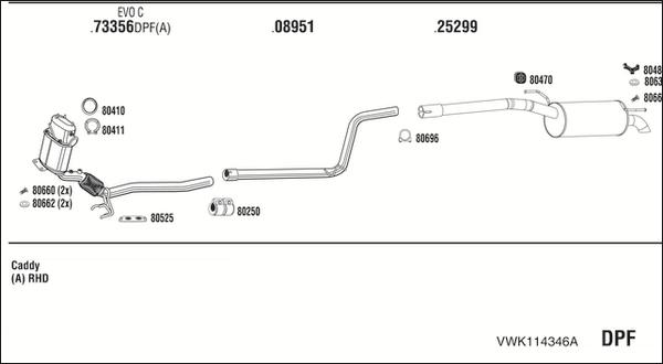 Fonos VWK114346A - Exhaust System car-mod.net