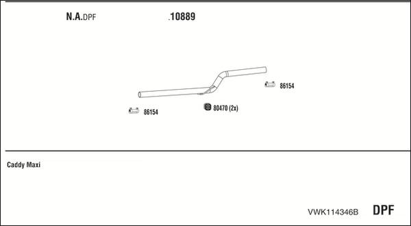 Fonos VWK114346B - Exhaust System car-mod.net