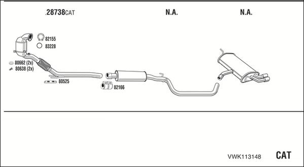 Fonos VWK113148 - Exhaust System car-mod.net