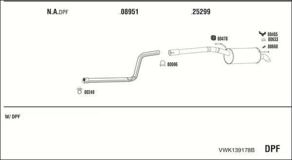 Fonos VWK139178B - Exhaust System car-mod.net