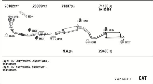 Fonos VWK133411 - Exhaust System car-mod.net