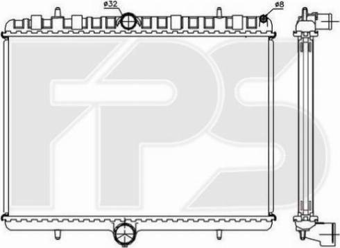 FPS FP 20 A309-X - Radiator, engine cooling car-mod.net