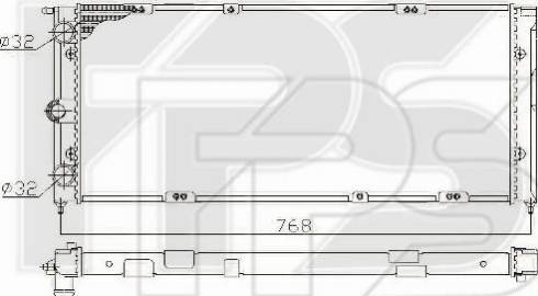 FPS FP 74 A441 - Radiator, engine cooling car-mod.net