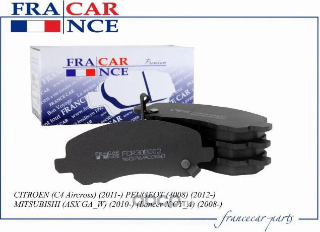 Francecar FCR30B002 - Brake Pad Set, disc brake car-mod.net