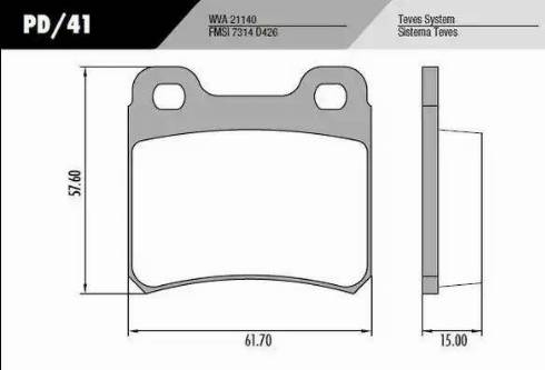FRAS-LE PD41 - Brake Pad Set, disc brake car-mod.net