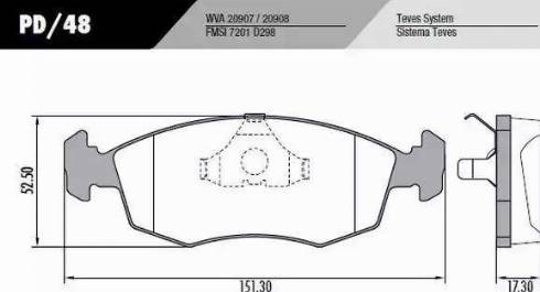 FRAS-LE PD48 - Brake Pad Set, disc brake car-mod.net