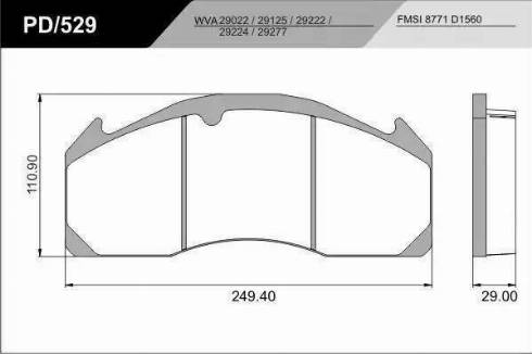 FRAS-LE PD/529_CV Advanced - Brake Pad Set, disc brake car-mod.net