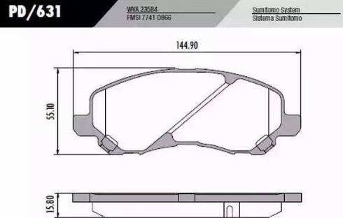 FRAS-LE PD/631 - Brake Pad Set, disc brake car-mod.net