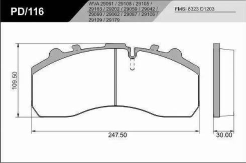 FRAS-LE PD/116_CV Advanced - Brake Pad Set, disc brake car-mod.net