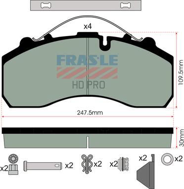 FRAS-LE PD/116-K020-HD - Brake Pad Set, disc brake car-mod.net