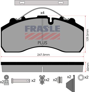 FRAS-LE PD/116-K020-PLUS - Brake Pad Set, disc brake car-mod.net