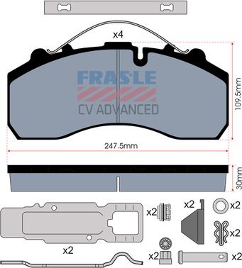 FRAS-LE PD/116-K021-CV - Brake Pad Set, disc brake car-mod.net