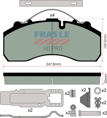FRAS-LE PD/116-K021-HD - Brake Pad Set, disc brake car-mod.net