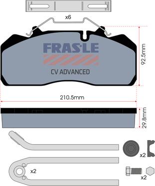 FRAS-LE PD/131-K015-CV - Brake Pad Set, disc brake car-mod.net