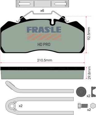 FRAS-LE PD/131-K015-HD - Brake Pad Set, disc brake car-mod.net