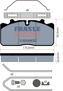 FRAS-LE PD/124-K018-CV - Brake Pad Set, disc brake car-mod.net