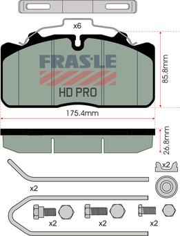 FRAS-LE PD/124-K018-HD - Brake Pad Set, disc brake car-mod.net