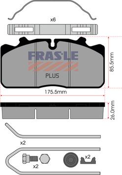 FRAS-LE PD/124-K018-PLUS - Brake Pad Set, disc brake car-mod.net