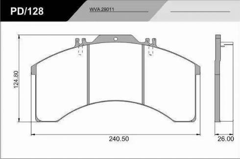 FRAS-LE PD/128_CV Advanced - Brake Pad Set, disc brake car-mod.net